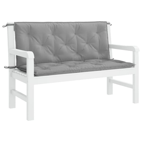 vidaXL hynde til havebænk 120x(50+50)x7 cm stof grå