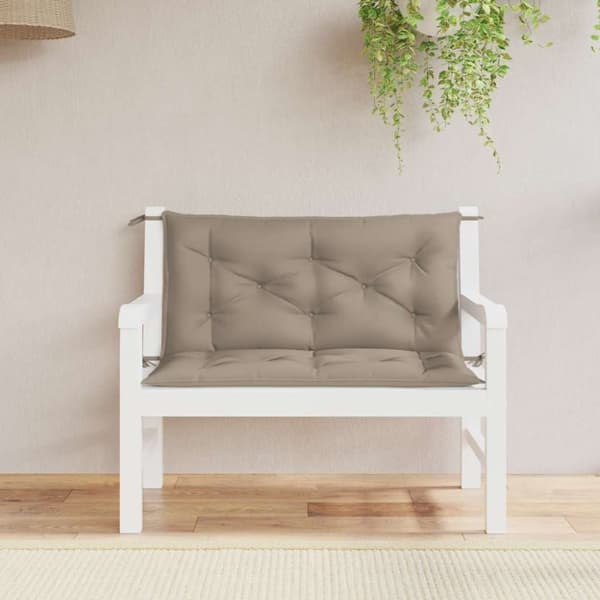 vidaXL Bänkdynor för trädgården 2st taupe 100x50x7cm oxfordtyg