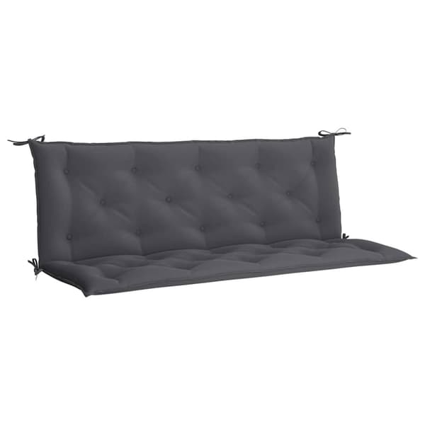 vidaXL Bänkdyna för trädgården antracit 150x(50+50)x7 cm oxfordtyg