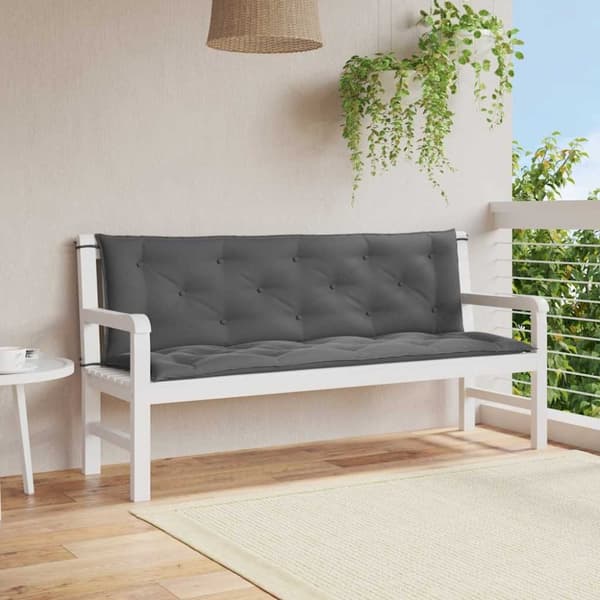 vidaXL hynde til havebænk 150x(50+50)x7 cm oxfordstof antracitgrå