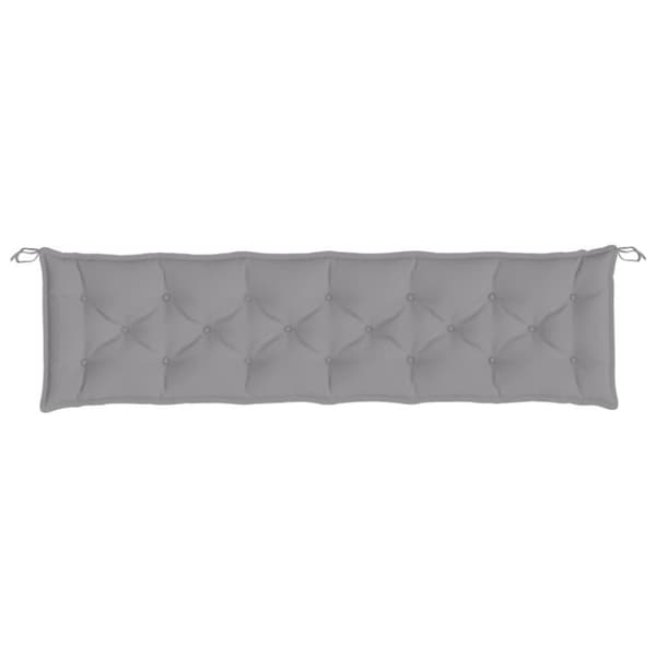 vidaXL Bänkdynor för trädgården 2st grå 200x50x7cm oxfordtyg