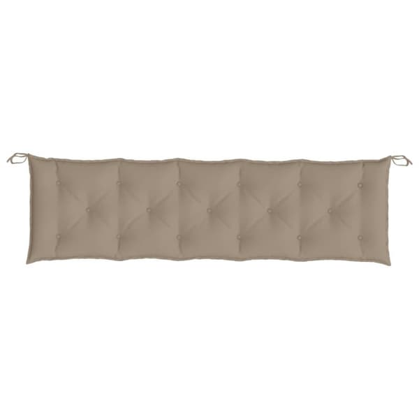 vidaXL Bänkdynor för trädgården 2st Taupe 180x50x7cm oxfordtyg