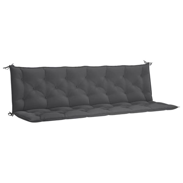 vidaXL hynder til havebænk 2 stk. 200x50x7 cm oxfordstof antracitgrå
