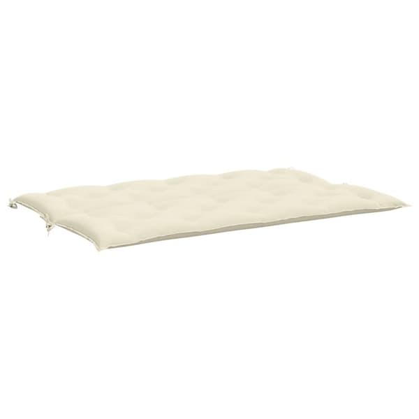 vidaXL Bänkdyna för trädgården gräddvit 150x(50+50)x7 cm oxfordtyg