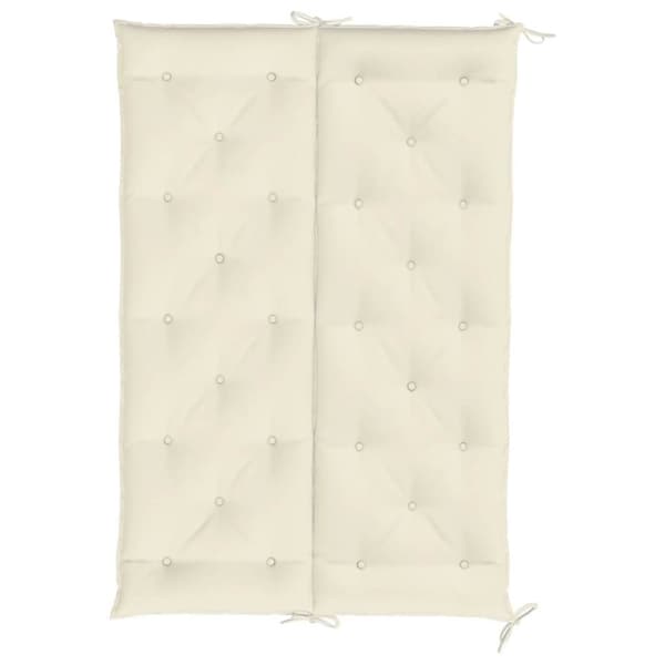 vidaXL Bänkdyna för trädgården gräddvit 150x(50+50)x7 cm oxfordtyg