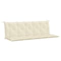 Miniatyrbillede 2 af 9: vidaXL hynde til havebænk 180x(50+50)x7 cm oxfordstof cremehvid