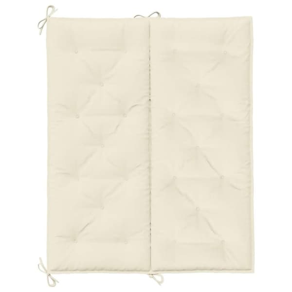 vidaXL hynde til havebænk 120x(50+50)x7 cm oxfordstof cremehvid