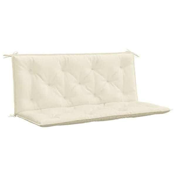 vidaXL hynde til havebænk 120x(50+50)x7 cm oxfordstof cremehvid