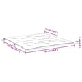 Miniatyrbillede 8 af 8: vidaXL hynder til havebænk 2 stk. 100x50x7 cm oxfordstof gråbrun