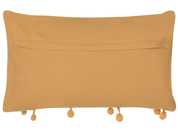 2 st prydnadskuddar Gul med tofsar 30 x 50 cm Randig Retro Boho Inredningstillbehör