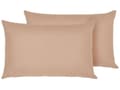 Miniatyrbild 1 av 7: Set av 2 Prydnadskuddar Utomhus Polyester Sandbeige 50 x 70 cm Dragkedja Modern Design