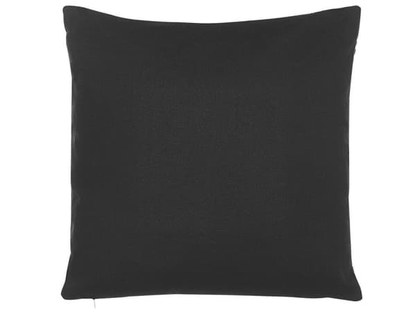 Set av 2 Kuddar Svart Bomull 45 x 45 cm Guld Folie Julgran Mönster med Fyllning