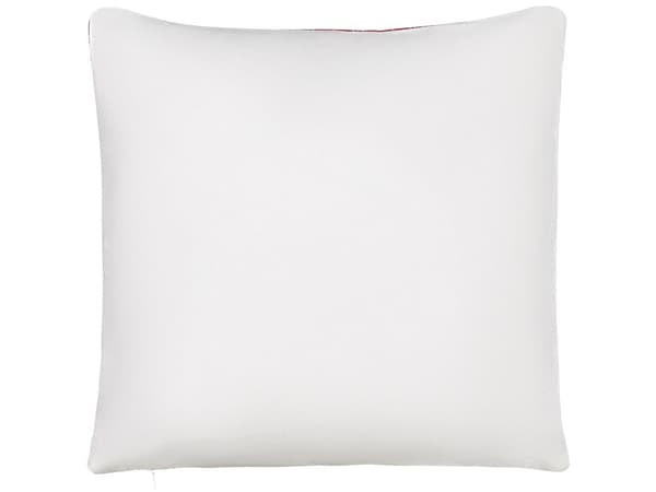 Set av 2 Kuddar Röd och Vit Bomull 45 x 45 cm Rutig och Renmönster Jul Högtid