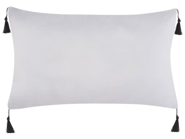 Prydnadskudde 2 st Vit Svart Polyester 30 x 50 cm Fyrkantig Modern Geometriskt mönster