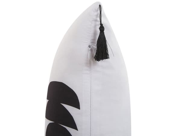Prydnadskudde 2 st Vit Svart Polyester 30 x 50 cm Fyrkantig Modern Geometriskt mönster