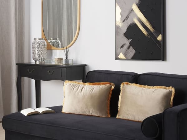 Prydnadskudde 2 st Beige Sammet 30 x 50 cm Tofsar Modern Klassisk Sovrum Vardagsrum