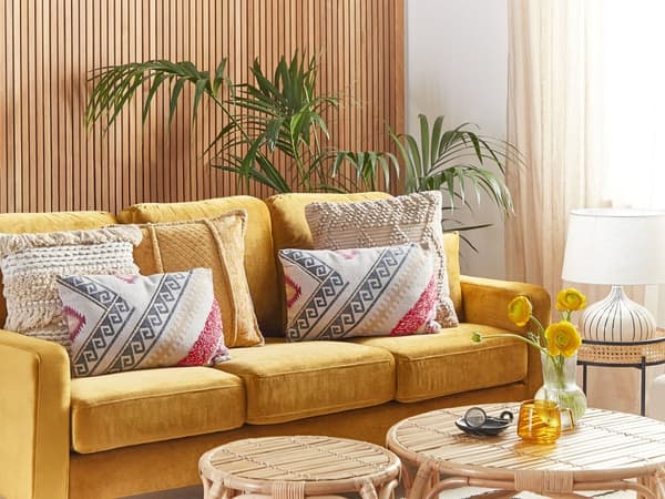 Prydnadskudde Flerfärgad 20 x 50 cm Boho-stil Geometriskt mönster