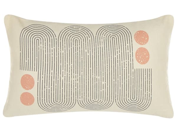 Set med 2 prydnadskuddar Flerfärgad Polyester Bomull 30 x 50 cm Geometriskt mönster Färgtryck Kudde Dekor Hemtillbehör