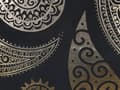 Miniatyrbild 7 av 7: Set av 2 Kuddar Guld Sammet 45 x 45 cm Paisley Folietryck med Fyllning Dragkedja Prydnadskuddar