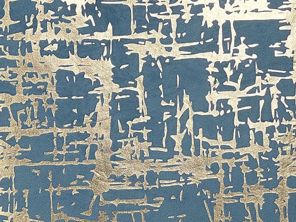Set med 2 prydnadskuddar Blå Guld Sammet 45 x 45 cm Sprakande effekt Folietryck Glamour Dekor Hemtillbehör