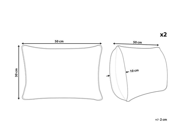 Set med 2 prydnadskuddar Flerfärgad Polyester Bomull 45 x 45 cm Abstrakt mönster Färgtryck Kudde Dekor Hemtillbehör