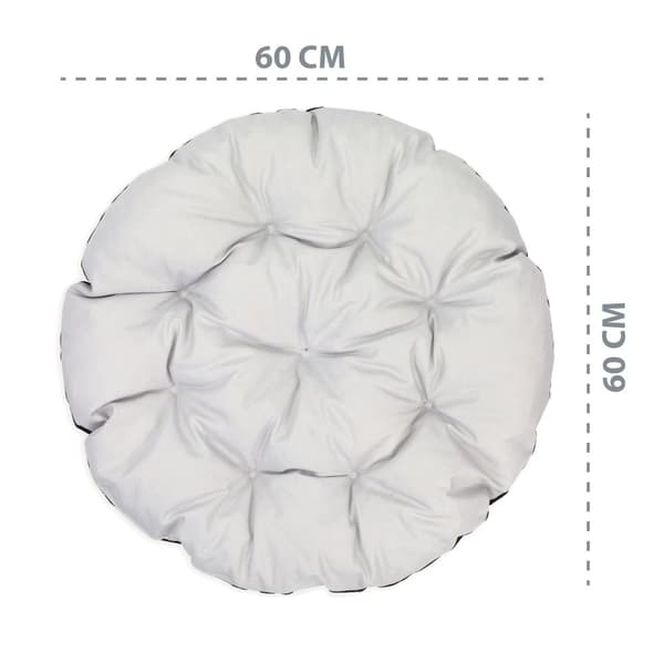 Papasan nojatuolin tyyny ulkoistuintyyny 60 cm - istuintyyny ripustustuoliin rottinkituolit puutarhatuolityynyt vaaleanharmaa