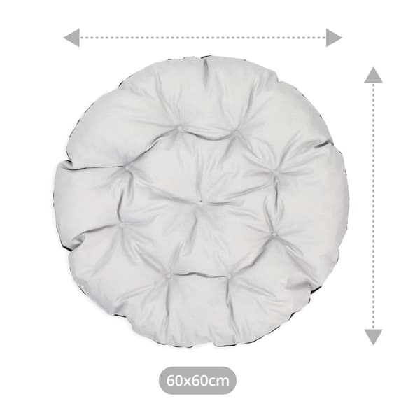 Papasan nojatuolin tyyny ulkoistuintyyny 60 cm - istuintyyny ripustustuoliin rottinkituolit puutarhatuolityynyt vaaleanharmaa