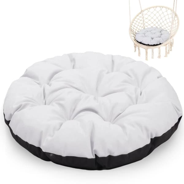 Papasan nojatuolin tyyny ulkoistuintyyny 60 cm - istuintyyny ripustustuoliin rottinkituolit puutarhatuolityynyt vaaleanharmaa