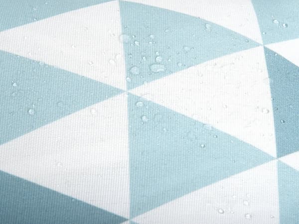 Set med 2 utomhuskuddar Blå och Vit 40 x 70 cm Geometriska Triangelmönster Trädgårdskuddar Inomhus Utomhus
