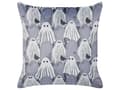 Miniatyrbild 4 av 6: Set av 2 Dekorativa Kuddar Grå Sammet 45 x 45 cm Spöke Mönster Kvadrat Modern Halloween Höst Dekor Accessoarer
