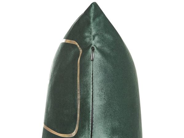 Set med 2 prydnadskuddar Grön Sammet 45 x 45 cm Ansiktsmotiv Glamour Dekor Hemtillbehör