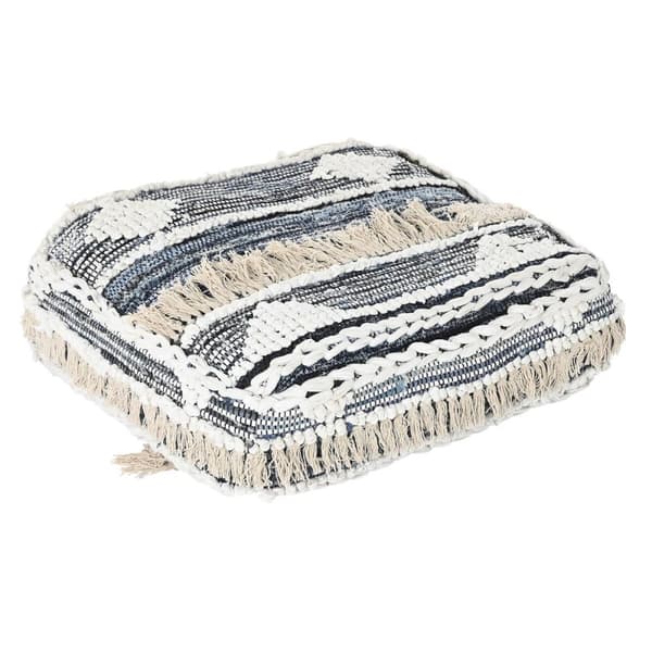Kudde DKD Home Decor Golv Svart Ränder 60 x 60 x 25 cm