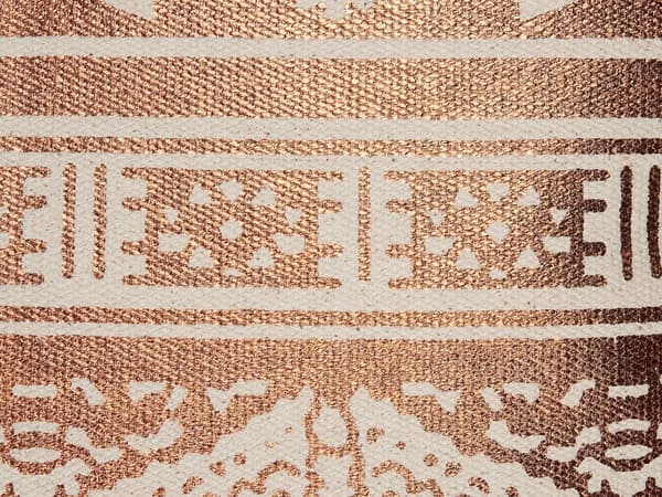 Set med 2 prydnadskuddar Koppar Bomull 50 x 50 cm Geometriskt mönster Folietryck Glamour Dekor Tillbehör