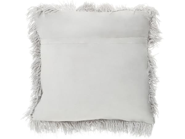 Sett med 2 pynteputer Grå Polyester 45 x 45 cm Shaggy Avtakbart putetrekk med innlegg Dekorasjon Tilbehør Moderne