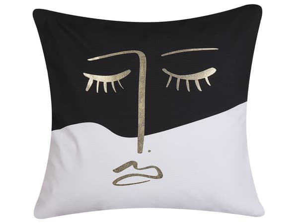 Dekorativ Pute Flerfarget 45 x 45 cm Ansiktsmotiv Firkantet Moderne Dekor
