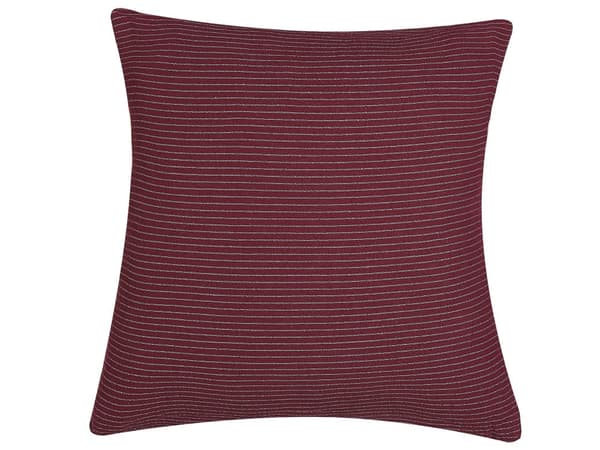 Dekorativ Pute Rød Stripete 43 x 43 cm Knapper Moderne Dekor Firkantet