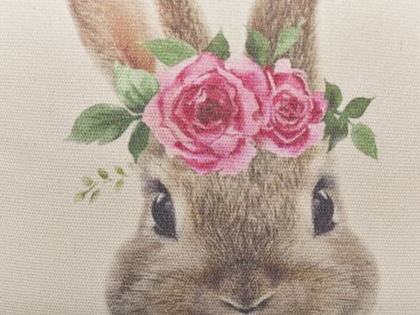 Sett med 2 pynteputer Grå Taupe Bomull 45 x 45 cm Dyreprint Påskedekorasjon