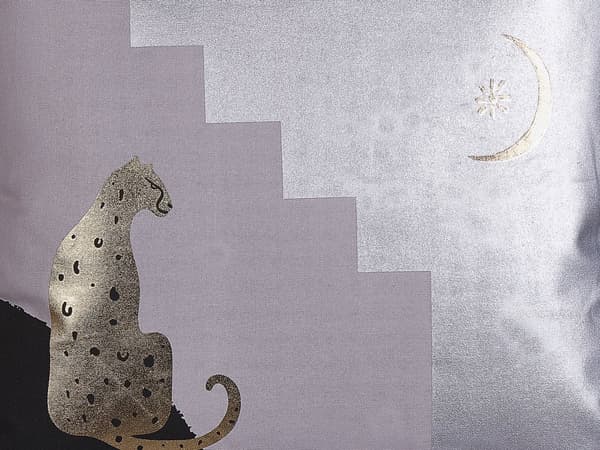 Sett med 2 pynteputer Flerfarget 45 x 45 cm Dyremotiv Gepard Dekorasjon Tilbehør Moderne Glam Stue Soverom