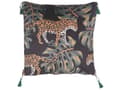 Miniatyrbilde 4 av 7: Sett med 2 Pynteputer Svart Dyretrykk 45 x 45 cm Leopardmotiv Moderne Glamour Dekor Tilbehør