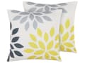 Miniatyrbilde 1 av 7: Sett med 2 Hageputer Flerfarget Utendørs Bruk Blomstermønster Polyester Kvadratisk 45 x 45 cm Pynteputer Dekorasjon