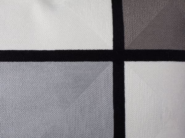 Sett med 2 Dekorative Puter Grått Stoff Rektangelmønster 45 x 45 cm Geometrisk trykk