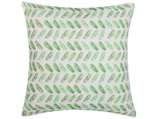 Sett med 2 dekorative puter Grønt og hvitt geometrisk trykk Firkantet 45 x 45 cm Moderne innredningstilbehør