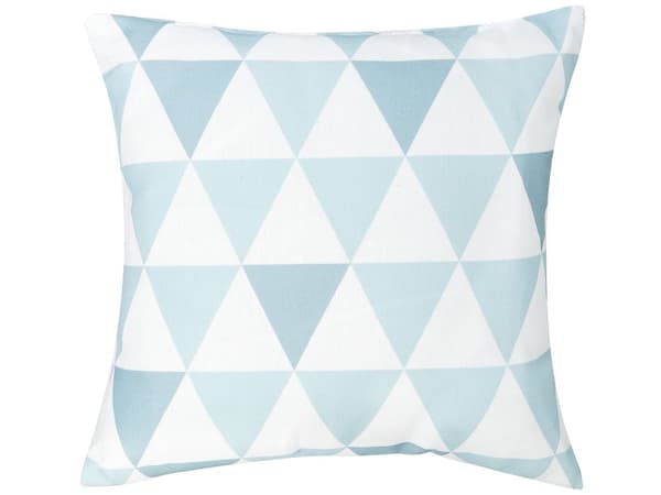 Sett med 2 Uteputer Blå og Hvit 40 x 40 cm Geometrisk Trekantmønster Hageputer Innendørs Utendørs
