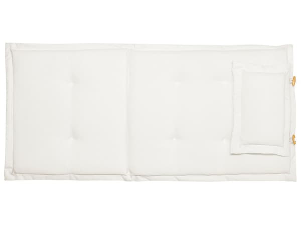 Sett med 2 hagestolputer i off-white polyester med seteryggpute i moderne design til utendørsbruk