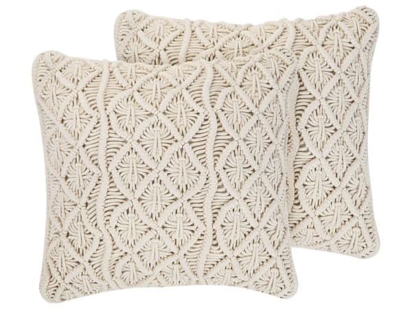 Dekorativt putesett 2 stk 45x40 cm Beige GOREME