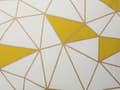Miniatyrbilde 8 av 8: Sett med 2 pynteputer Gul Bomull 45 x 45 cm Geometrisk mønster Dekorasjon Tilbehør Moderne