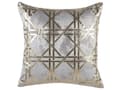 Miniatyrbilde 4 av 6: Sett med 2 Pynteputer Grå Diamant Geometrisk Mønster 45 x 45 cm Folietrykk Glamorøs Dekortilbehør