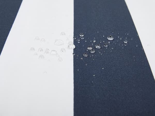 Sittepute til utendørs spisestol Marineblå Stripete mønster Vanntett stoff Bånd Avtakbart trekk med glidelås Utepute Hagemøbler
