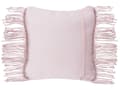 Miniatyrbilde 4 av 7: Dekorativ Pute Rosa Bomullsmakramé 40 x 40 cm med dusker Tau Boho Retro Dekor Tilbehør