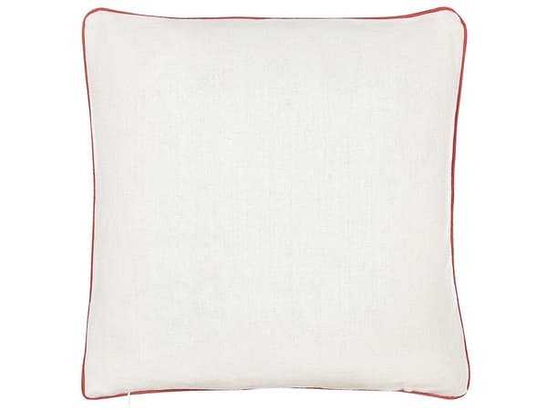 Pynteputer sett 2 stk hvit/rød 45 x 45 cm julemotiv reinsdyr
